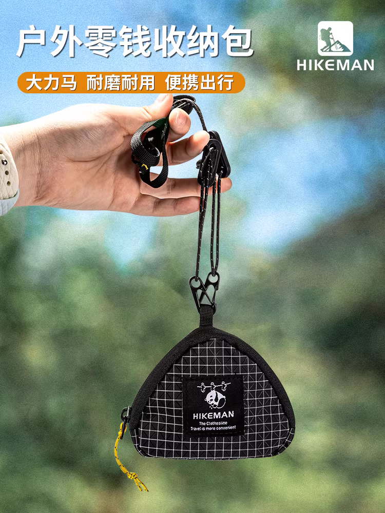 Ví đựng tiền xu di động ngoài trời, nhẹ và chống mài mòn, ngăn đựng thẻ nhỏ, túi đựng chìa khóa tai nghe mini, túi treo