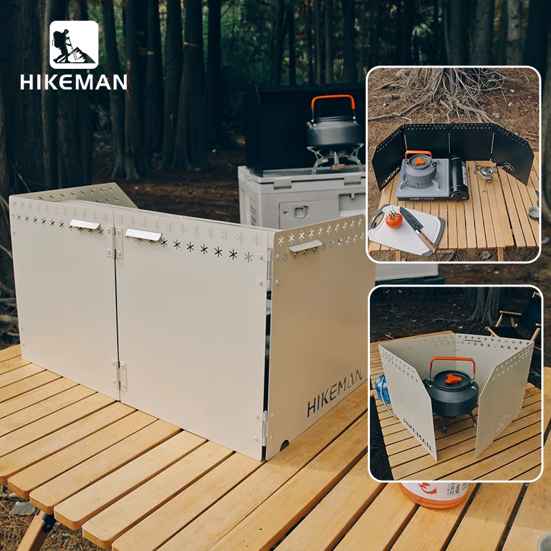 Vỏ chắn gió bếp gas cassette, bếp dã ngoại, bếp gas, tấm chắn gió, vòng bảo vệ bếp gas cassette để bàn, tấm chắn gấp gọn