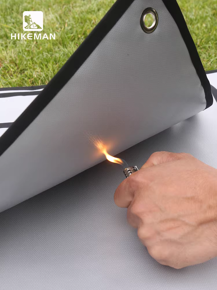 Thảm dã ngoại ngoài trời, vải chống cháy, thảm nướng thịt, chất chống cháy trên cỏ, chăn chữa cháy phủ silicon chịu nhiệt độ cao