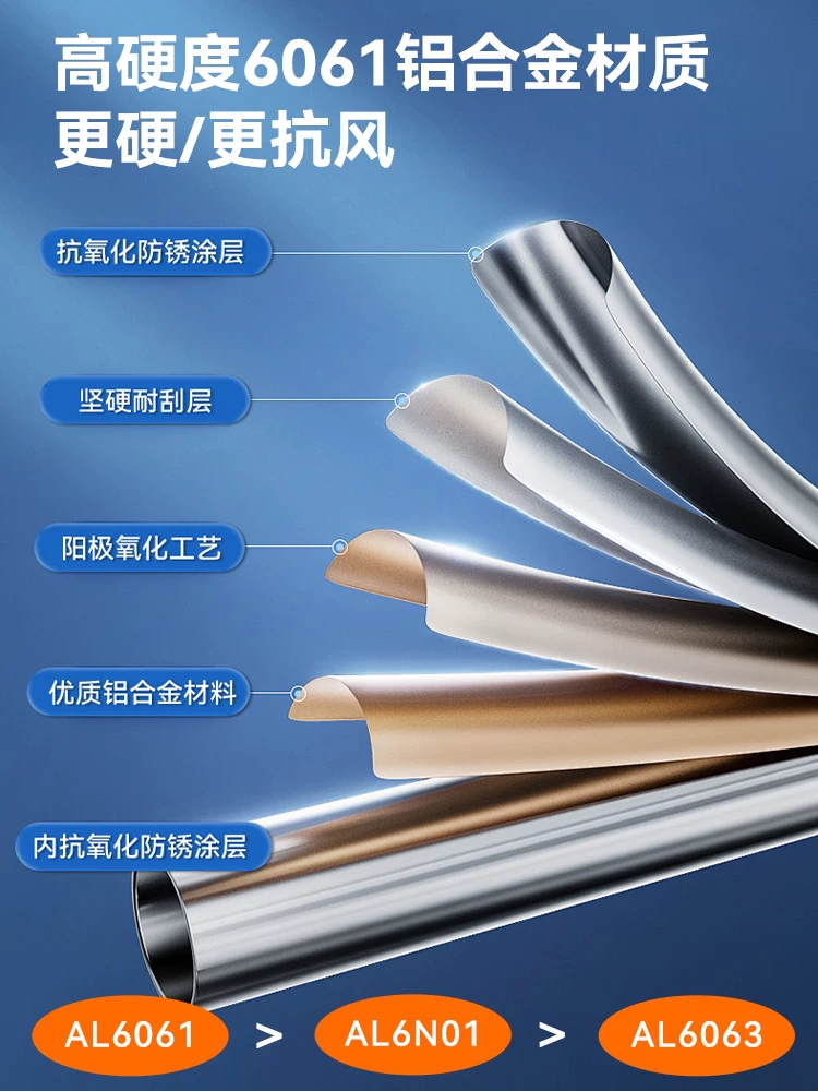 Cọc đỡ mái che ngoài trời hợp kim nhôm, cột mái che thu gọn, lưới che nắng, khung lều tiền sảnh, cọc lều siêu nhẹ cắm trại