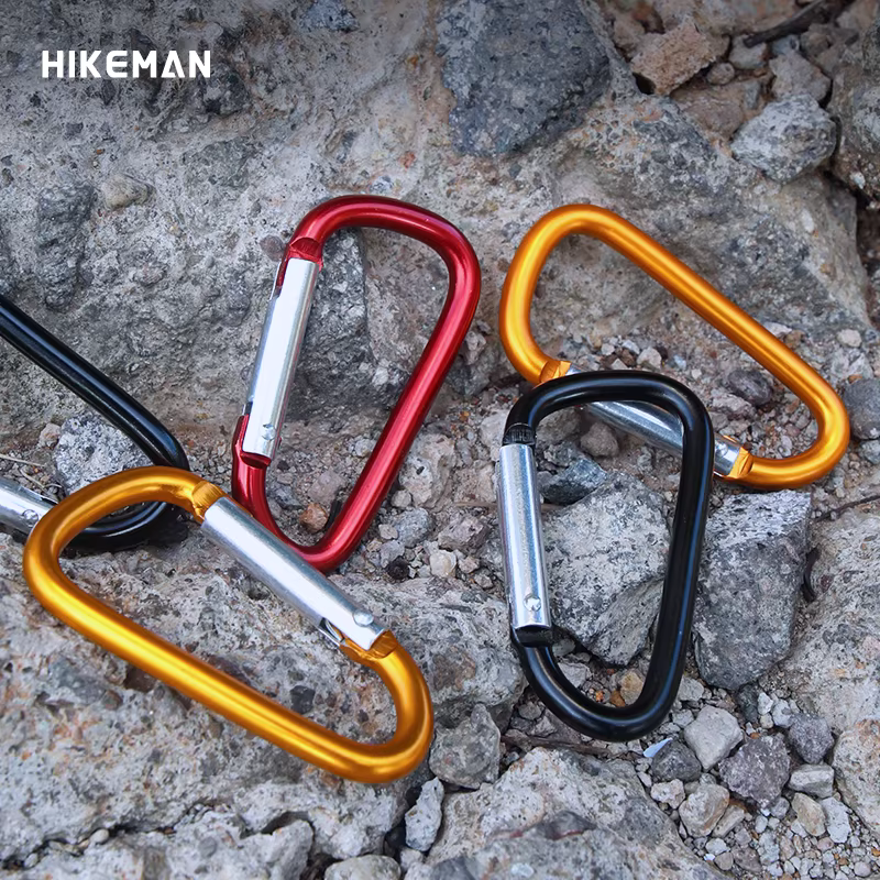 Móc khóa hợp kim nhôm hình chữ D ngoài trời đa chức năng khóa nhanh móc khóa ba lô khóa chai nước móc khóa đồ tổ chức