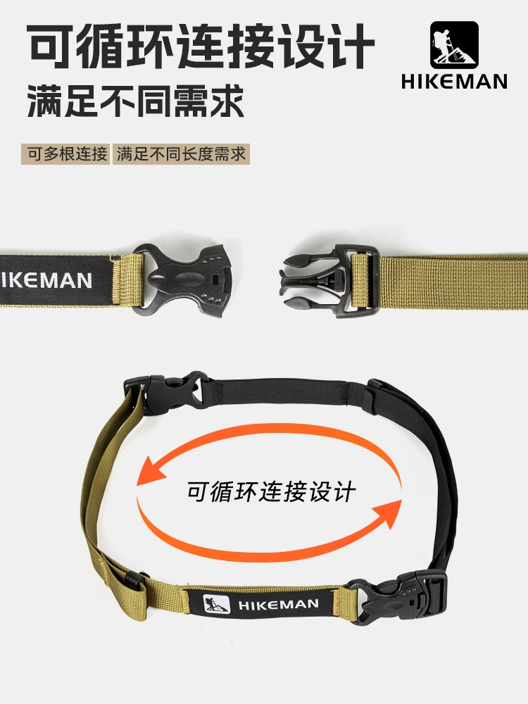 Dây đai hành lý được gia cố, buộc chéo, dùng để buộc chặt đồ đạc, dùng cho hoạt động ngoài trời, cắm trại, đóng gói, bó chặt, dây đai bảo quản