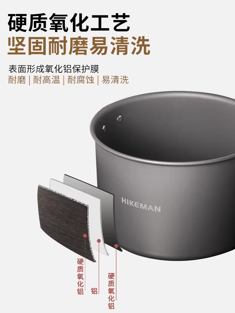 Dụng cụ nấu ăn ngoài trời cắm trại dã ngoại treo nồi ngoài trời tự lái xe du lịch thiết bị di động 4L dung tích lớn diễu hành nồi nướng nồi súp