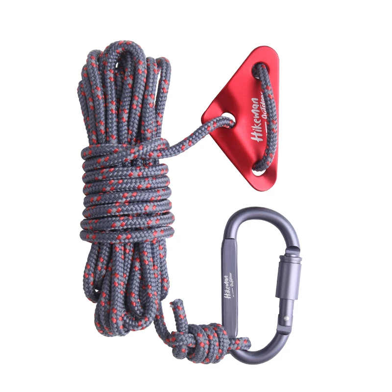 Bộ dụng cụ cắm trại HIKEMAN: bạt che dày 6mm, dây gió, móc nhanh, bộ điều chỉnh tam giác hợp kim nhôm