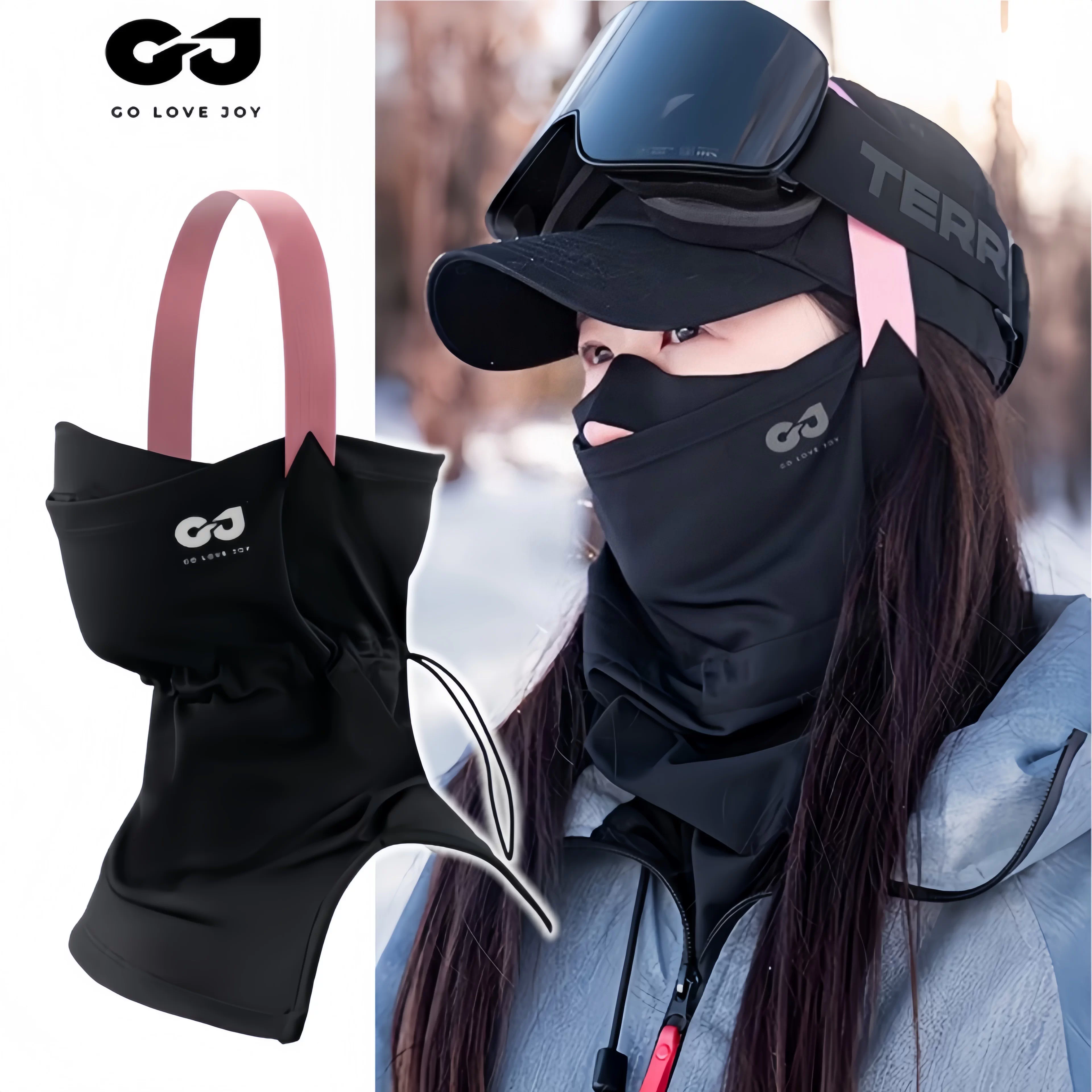 Mặt nạ trượt tuyết bảo vệ mặt mùa đông cho nam giới đi xe đạp phụ nữ mùa thu đông mặt nạ chống gió mặt nạ bảo vệ trẻ em thiết bị bảo vệ chống lạnh mũ bảo hiểm ấm áp mũ đội đầu