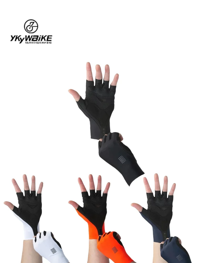 Găng tay đạp xe nửa ngón YKYWBIKE dành cho nam và nữ, găng tay đạp xe mùa hè dành cho xe đạp đường trường và xe đạp leo núi, thiết bị thoáng khí và hấp thụ sốc