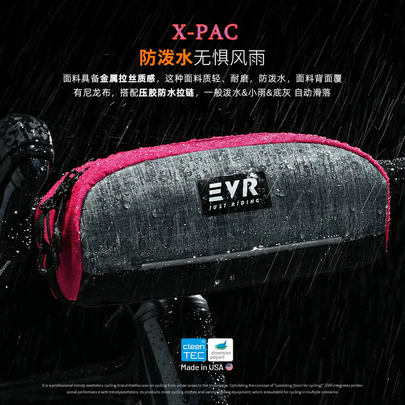 Túi đi xe đạp chống gió EVR chống nước dung tích lớn túi trước đeo chéo xe đạp đường trường thiết bị đạp xe X-PAC