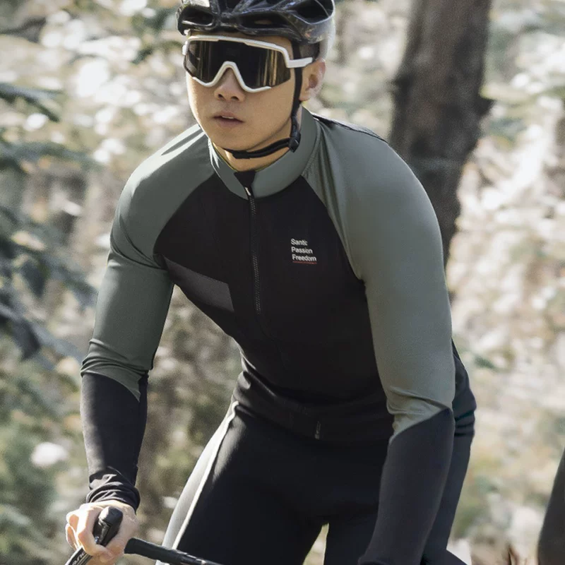 Áo khoác đi xe đạp mùa thu đông mới của Santic, áo khoác đi xe đạp đường trường chống gió và ấm áp.