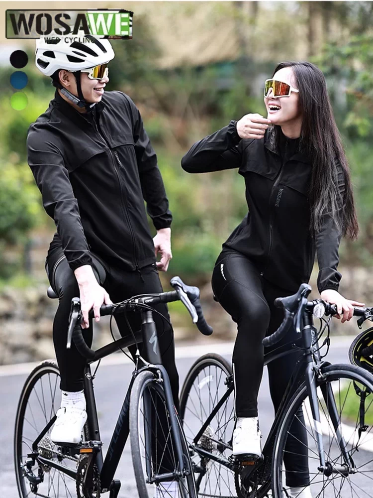 WOSAWE mùa xuân và mùa hè phong cách cặp đôi đi xe đạp đường trường áo gió dài tay xe đạp leo núi chống gió áo khoác mỏng nhanh khô