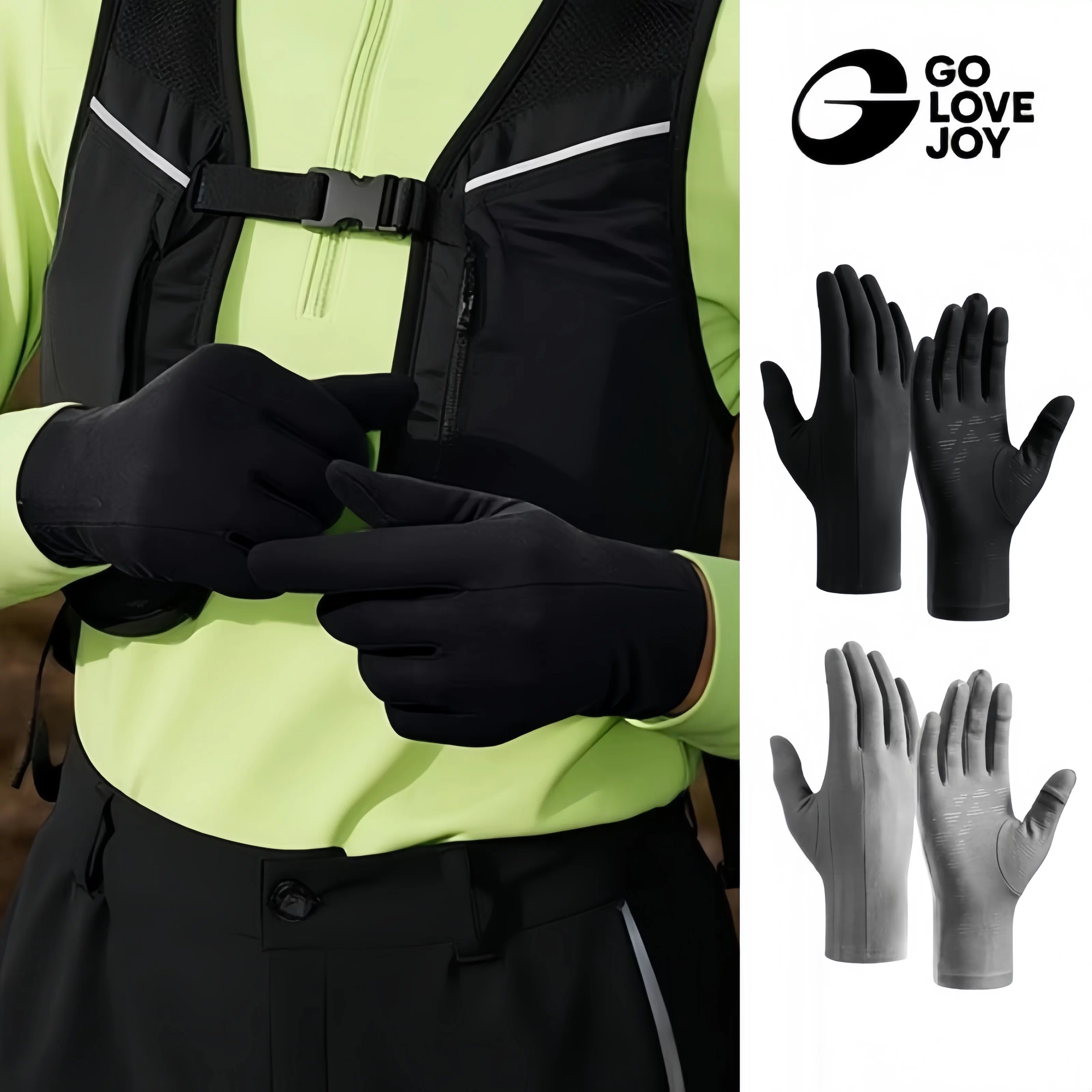 Găng tay mùa đông Golovejoy dành cho nữ, găng tay lái xe và đạp xe, lớp lót trượt tuyết, chống gió, chống trơn trượt, tương thích với màn hình cảm ứng