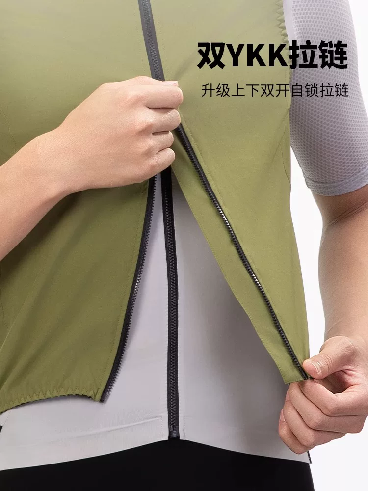 Áo khoác chống gió Captain Tas đi xe đạp quần áo xe đạp đường bộ áo gió không tay unisex mùa xuân và mùa hè