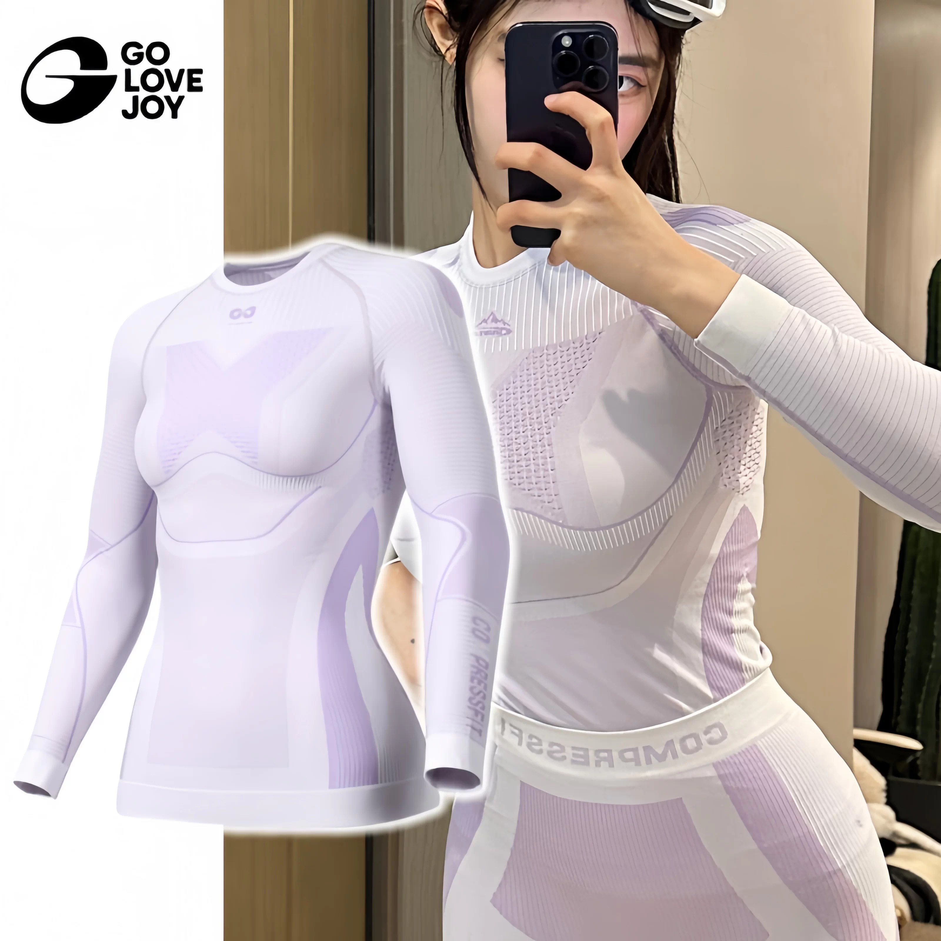 Quần áo trượt tuyết nhanh khô, đồ lót chức năng thể thao ngoài trời, bộ đồ nam và nữ, đồ leo núi ấm áp, thấm mồ hôi, thoáng khí, quần áo bó sát