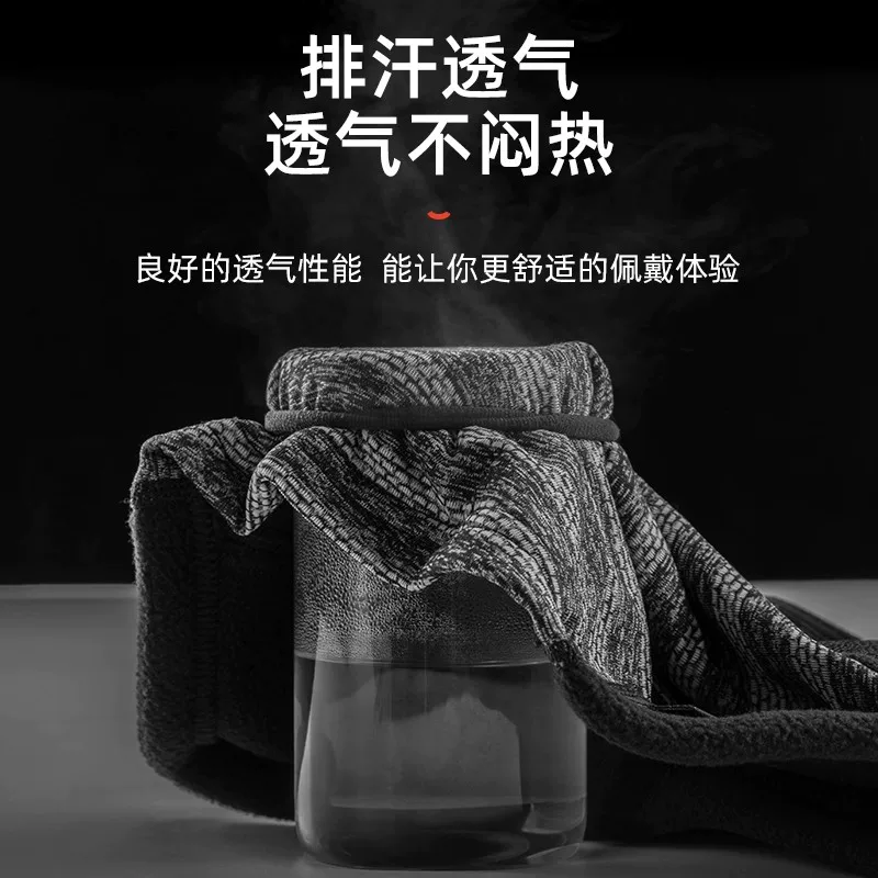 Mặt nạ đi xe đạp giữ nhiệt Rock Brothers Khăn trùm đầu bằng lông cừu dành cho xe máy kiểu treo tai dành cho nam và nữ ngoài trời mùa thu đông chống gió và chống lạnh