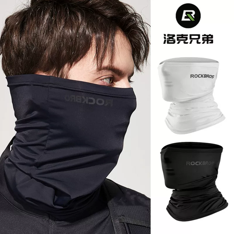 Khăn quàng cổ đa năng ROCKBROS dành cho xe đạp, chất liệu vải lụa đá mát lạnh, chống nắng, dùng được cho cả nam và nữ, khăn thể thao thấm hút mồ hôi, phụ kiện đi xe đạp mát mẻ