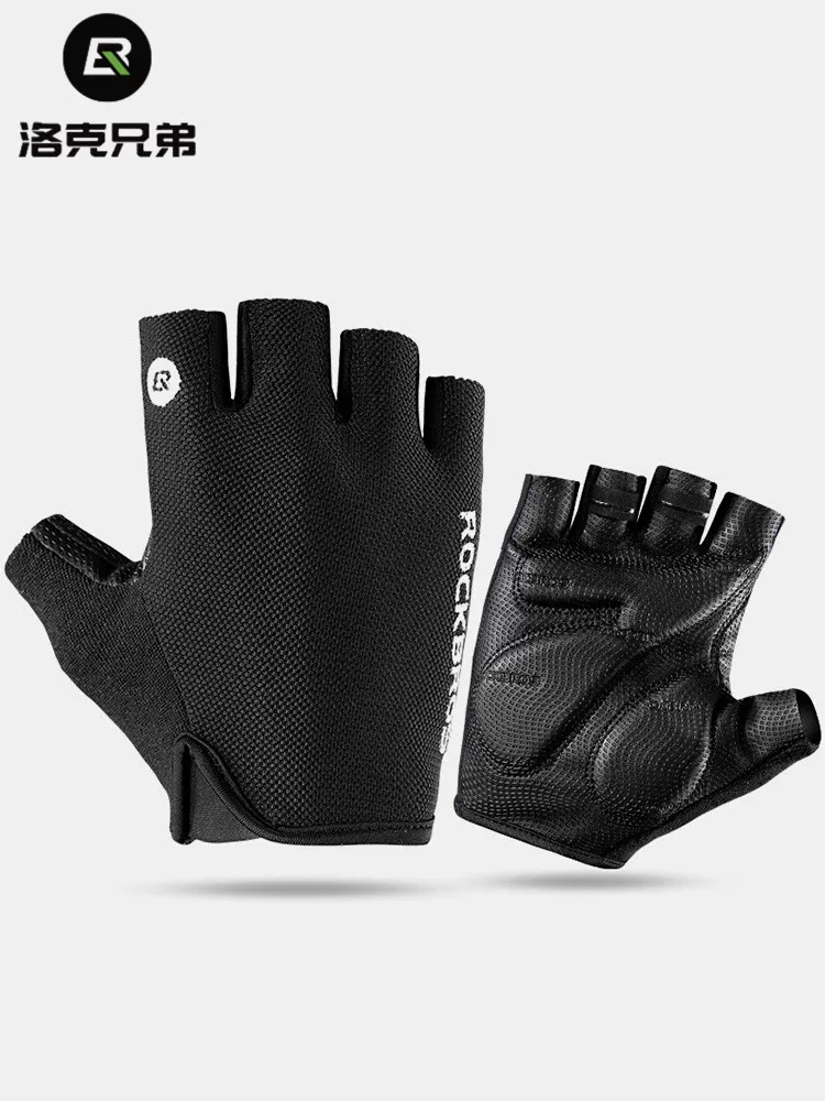 Găng tay đạp xe ROCKBROS nửa ngón kiểu mùa hè dành cho nam, xe đạp đường trường, mỏng, giảm sốc, dành cho nữ, xe đạp leo núi