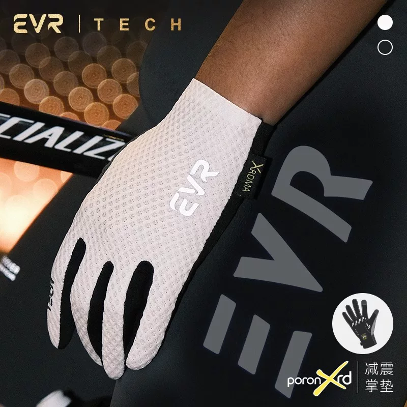 Găng tay đi xe đạp EVR ngón dài mùa hè unisex đường xe đạp leo núi đầy đủ ngón tay ngắn đi xe đạp thiết bị chống trượt hấp thụ sốc