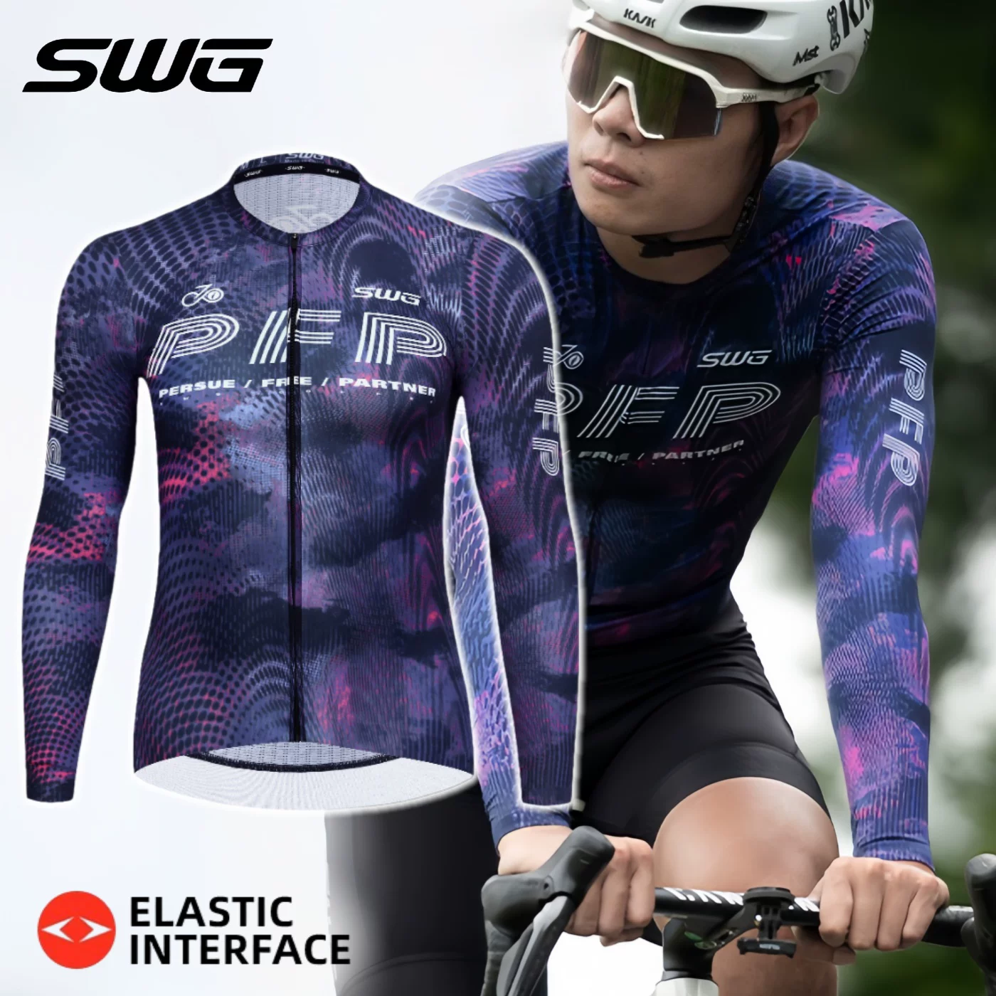 SWG Mingsheng quần áo đi xe đạp nam nữ áo khoác đi xe đạp dài tay quần dài đi xe đạp áo gió phù hợp với