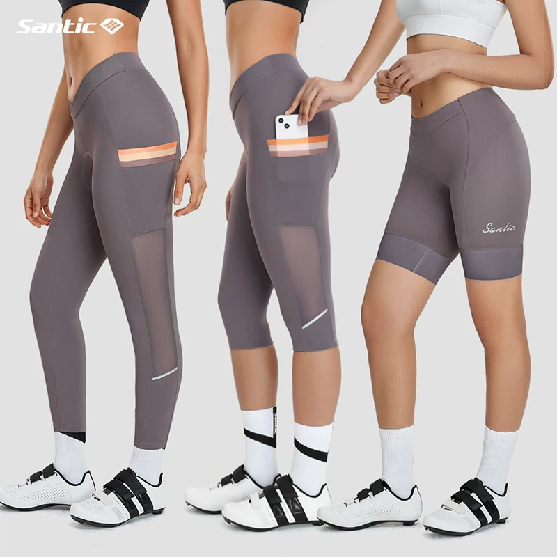 Quần short đi xe đạp mới của Santic 2022 dành cho nữ, quần short đi xe đạp thoáng khí chuyên nghiệp mùa hè