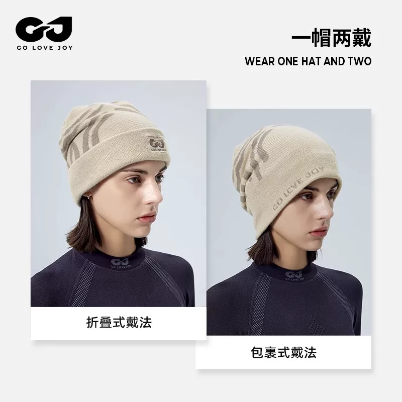 Mũ chạy bộ mùa đông nam nữ ngoài trời phong cách mới ấm áp lông cừu trượt tuyết thấm hút mồ hôi leo núi mũ len chống gió mũ mùa đông lạnh giá