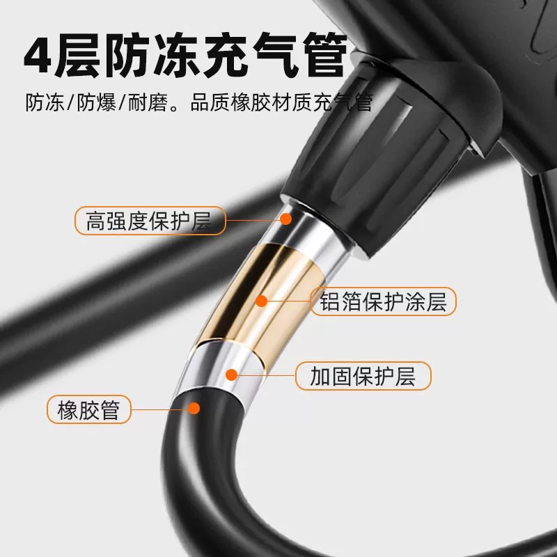 Máy bơm xe đạp Captain Tas, máy bơm khí áp suất cao, máy bơm điện cho xe điện, ống hơi đa năng, di động