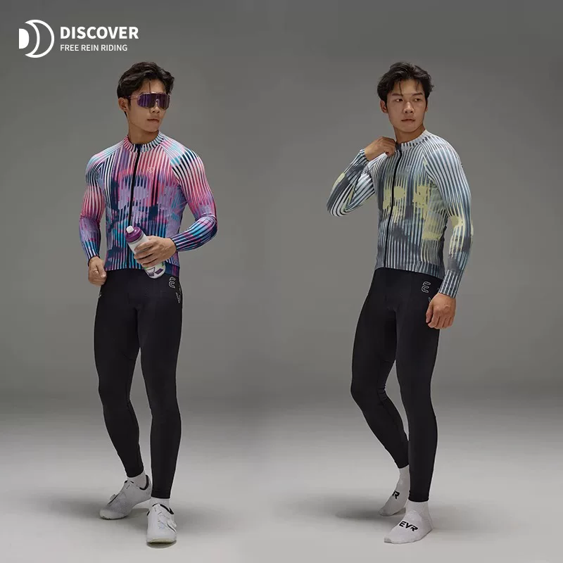 EVR-Quần áo đi xe đạp mùa thu đông dành cho nam, áo khoác đi xe đạp leo núi mỏng nhung ấm áp, áo khoác đi xe đạp DISCOVER