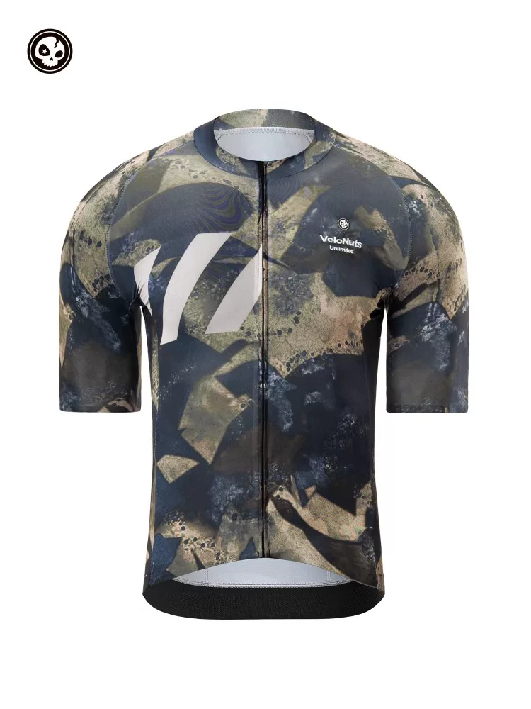 VNS Little Skull Áo đi xe đạp ngắn tay mùa hè chống nắng thoáng khí Áo xe đạp đường núi dành cho nam 'Đá xanh'