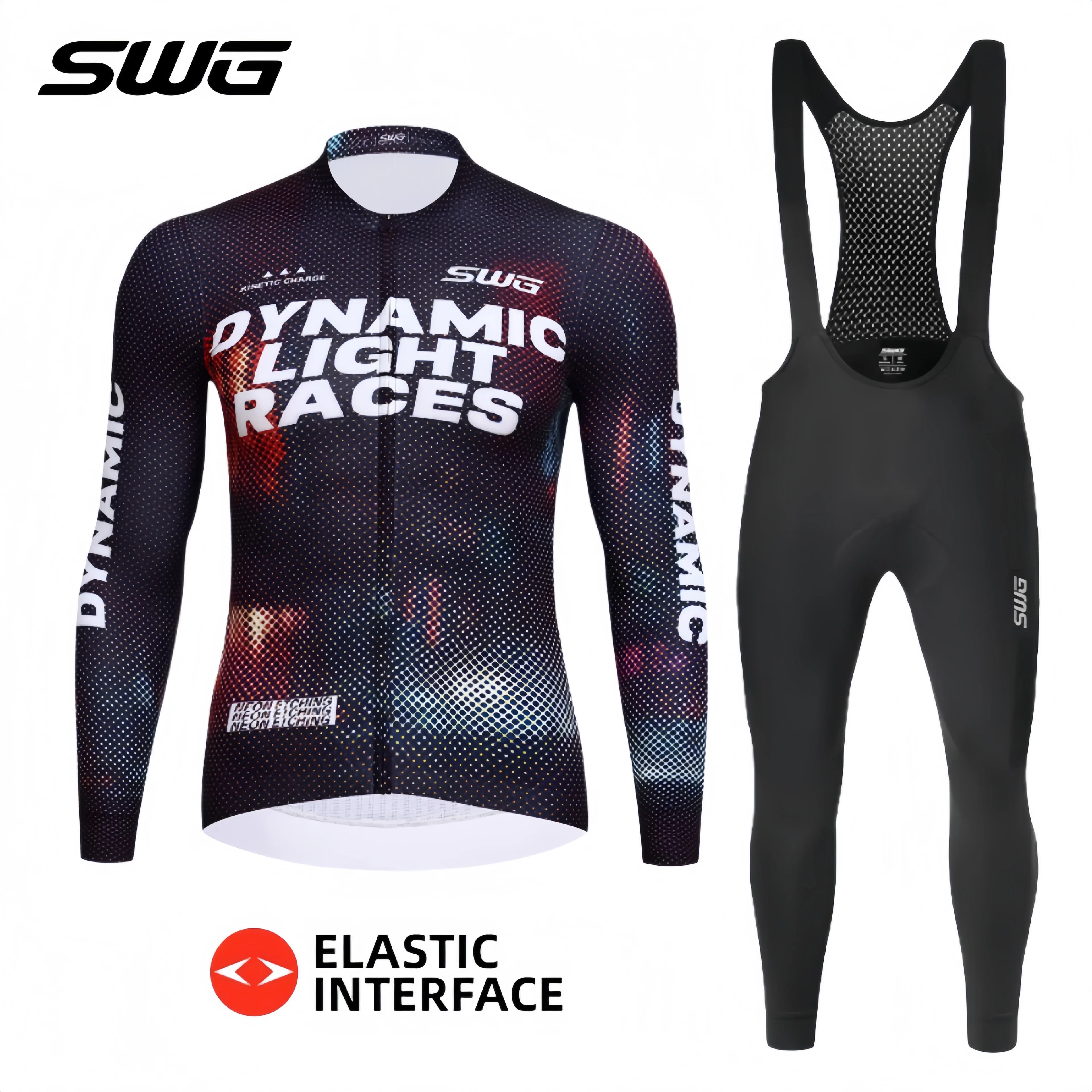 Bộ đồ đi xe đạp mùa xuân thu SWG Mingsheng dành cho nam và nữ, Quần áo thể thao ngoài trời dành cho xe đạp đường trường, Áo và quần thoáng khí và thoải mái