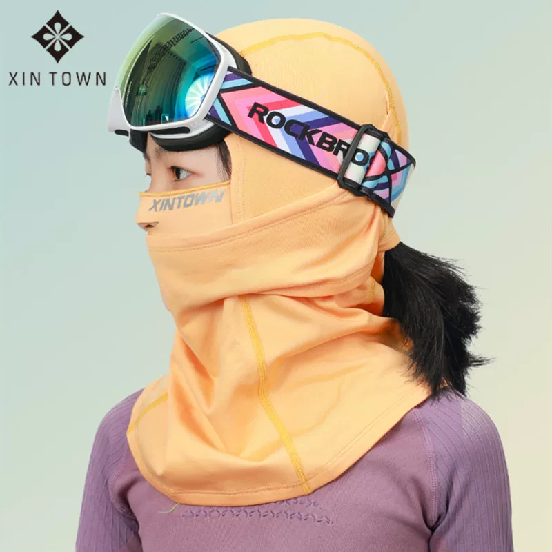 Khẩu trang giữ ấm cho trẻ em, mũ trùm đầu đi xe đạp mùa đông, mũ bảo vệ mặt chống lạnh khi chơi thể thao, mũ trùm đầu đi xe máy chống gió cho học sinh trượt tuyết