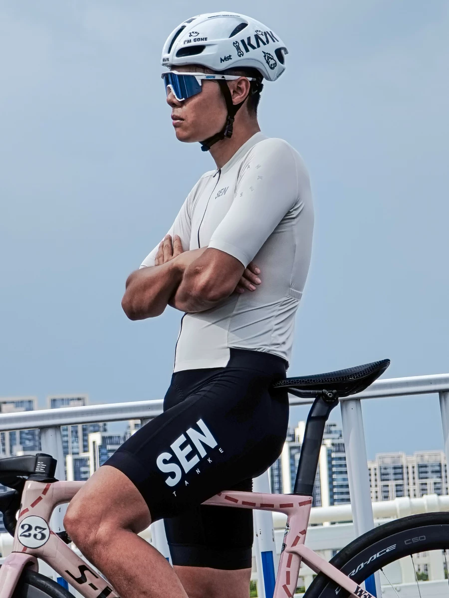 SEN Sen Explorer mới đi xe đạp jersey ngắn tay nam mùa hè xe đạp đường bộ xe đạp quần short đi xe đạp bộ đồ hoàn chỉnh
