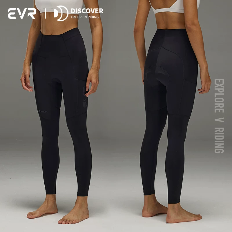 Quần đi xe đạp EVR nữ lót lông cừu chống gió ấm áp có túi đựng đồ quần đi xe đạp mùa thu đông mới dành cho xe đạp đường trường