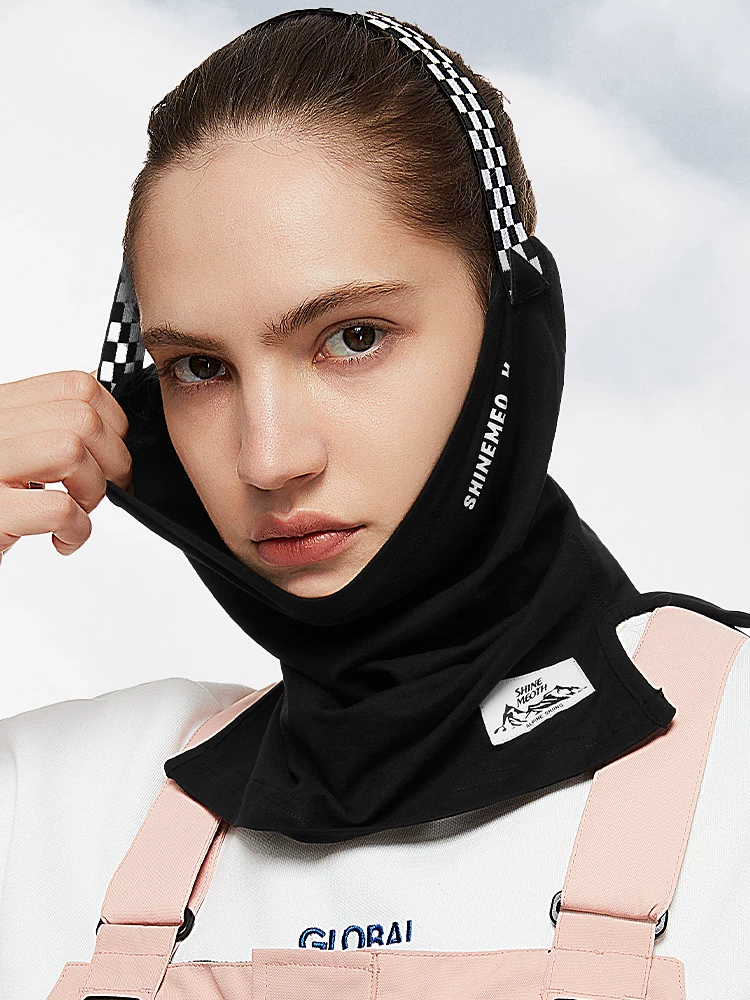 Mũ trùm đầu trượt tuyết chống gió lót lông cừu mới dành cho nam và nữ, mặt nạ bảo vệ, lông cừu che mặt hình chữ V, bảo vệ mặt ấm áp, khăn che cổ khi trượt ván trên tuyết.