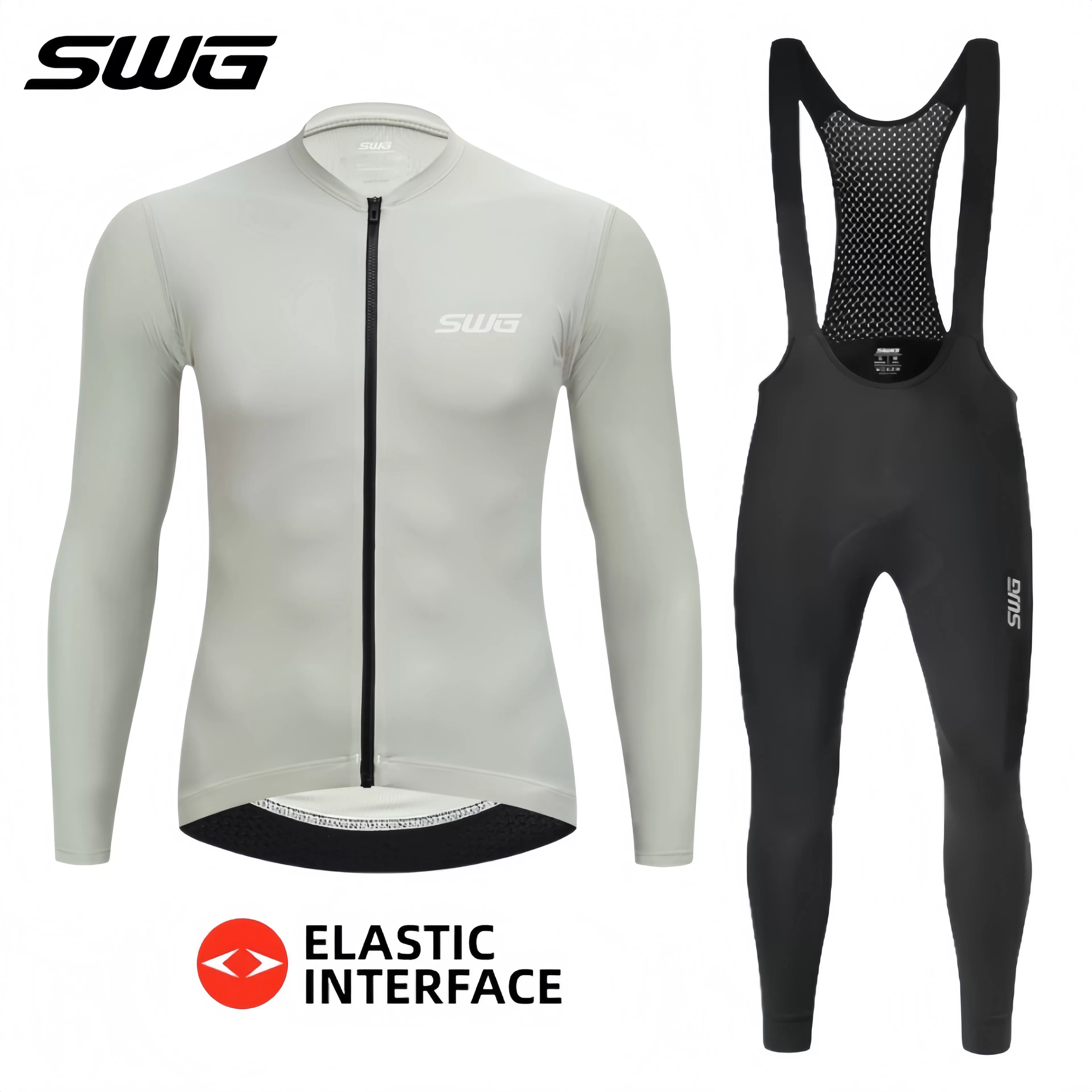 Áo đi xe đạp SWG Mingsheng xe đạp đường trường nam mùa xuân, mùa thu và mùa hè dài tay thoáng khí nhanh khô bộ thiết bị đi xe đạp