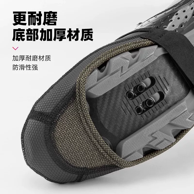 Bao giày đạp xe nửa lòng bàn tay của Rock Brothers dành cho xe đạp leo núi và xe đạp đường trường, bao giày dành cho nam, đồ giữ ấm mùa thu đông.