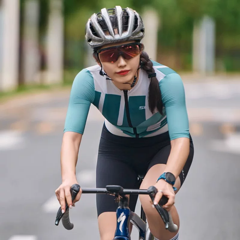 Áo xe đạp nữ SWG Mingsheng nhiều màu sắc, tay ngắn, nhanh khô, thời trang, dành cho xe đạp đường trường