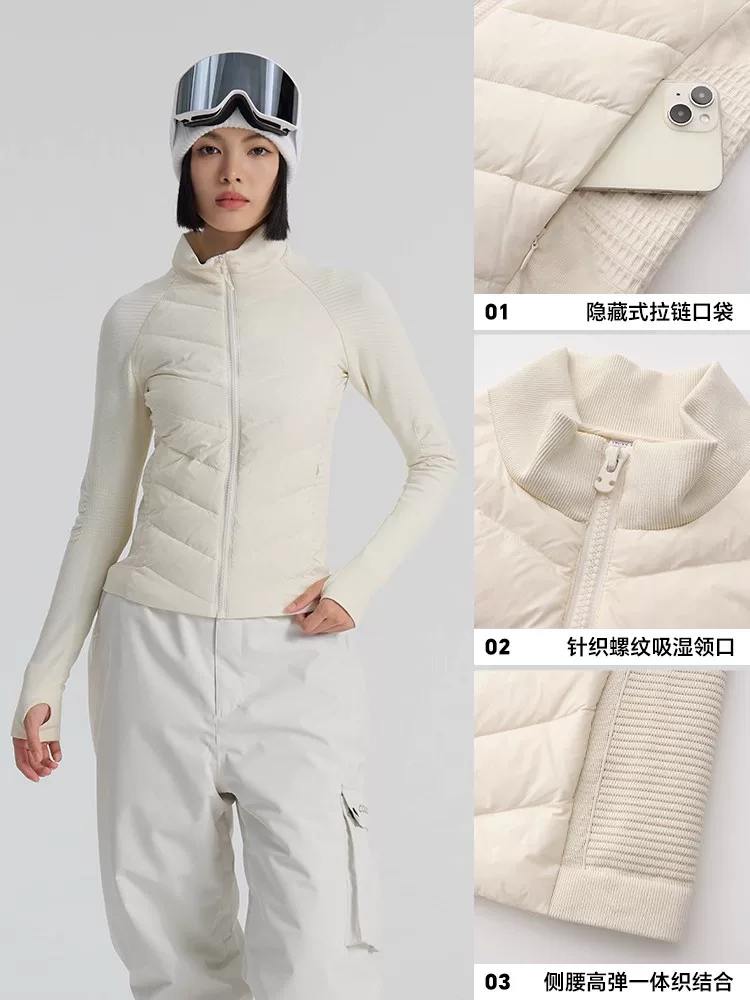 Áo khoác lót trượt tuyết mới của Cold Element dành cho các môn thể thao ngoài trời, áo khoác vừa vặn vừa vặn cho nữ mùa thu đông, lớp giữa ấm áp.