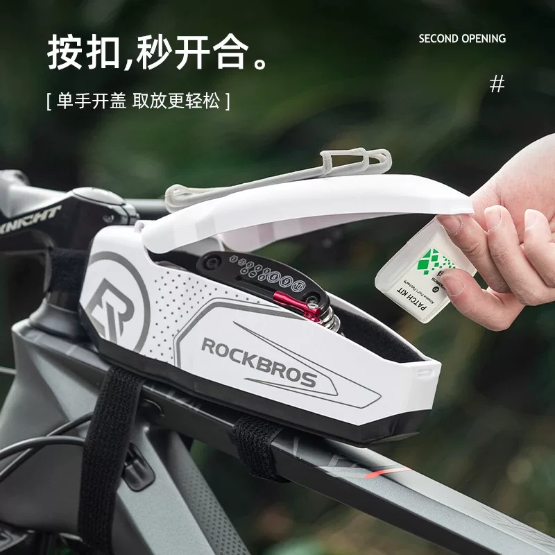 Túi đựng xe đạp Rock Brothers, túi khung trước, túi ống trên, túi xe đạp leo núi, túi đựng điện thoại, túi yên xe chống thấm nước, đồ dùng đi xe đạp