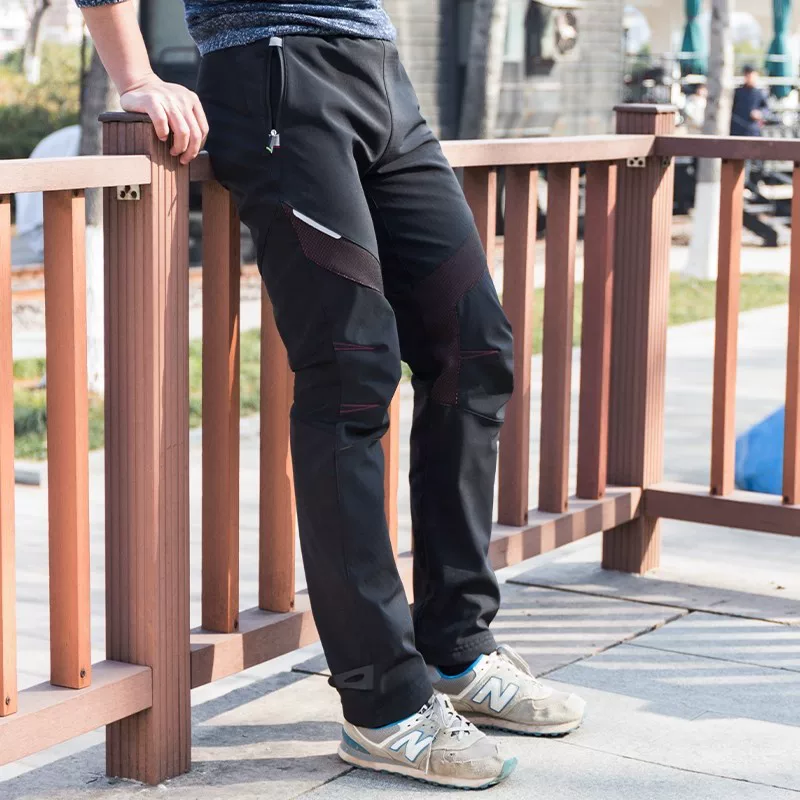 Quần thể thao Rock Brothers quần chạy bộ quần đi xe đạp thông thường quần thể dục unisex ngoài trời lông cừu ấm áp mùa thu đông