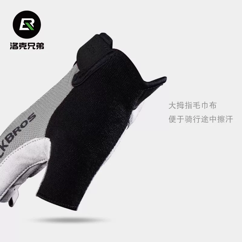 Găng tay đi xe đạp Rock Brothers Găng tay nửa ngón dành cho xe đạp đường trường và xe đạp leo núi dành cho nam và nữ, găng tay ngắn ngón tay cảm ứng mùa xuân và mùa hè