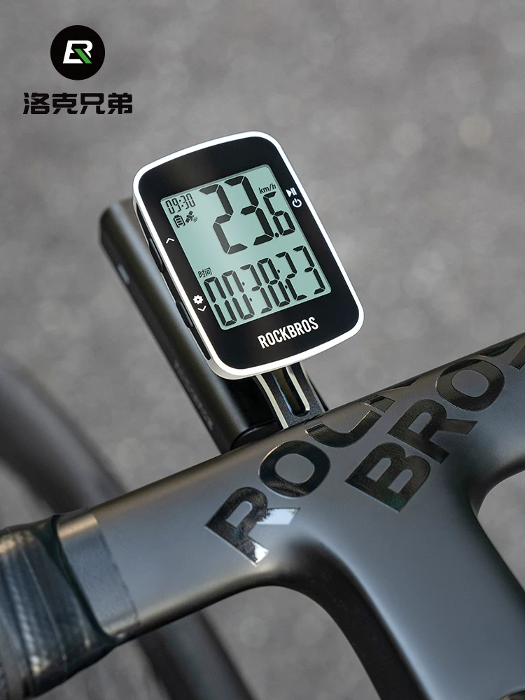 Máy tính xe đạp Rock Brothers GPS không dây thông minh đường núi Bluetooth có đèn nền đo tốc độ đi xe đạp