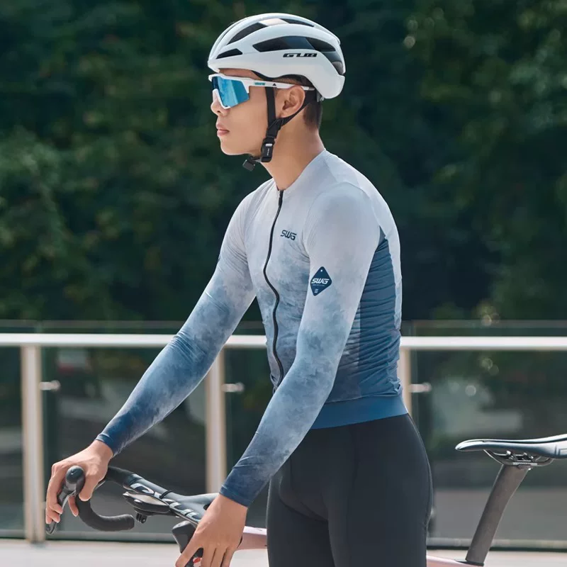 Áo thun đi xe đạp mùa xuân/mùa hè SWG Mingsheng dài tay thoáng khí mỏng chống nắng cho nam Yunmo
