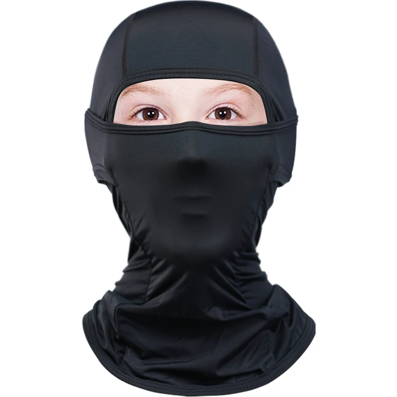 Mặt nạ chống nắng ngoài trời mùa hè cho trẻ em, chất liệu lụa đá in hình, dùng cho đạp xe, chống bụi, co giãn, dùng được cho câu cá, đi xe máy