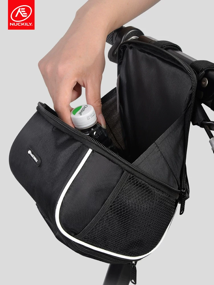 NUCKILY túi đi xe đạp xe đạp thúng xe đạp leo núi túi khung trước túi xe đạp đường bộ túi bảo quản phía trước tay lái túi chống thấm nước