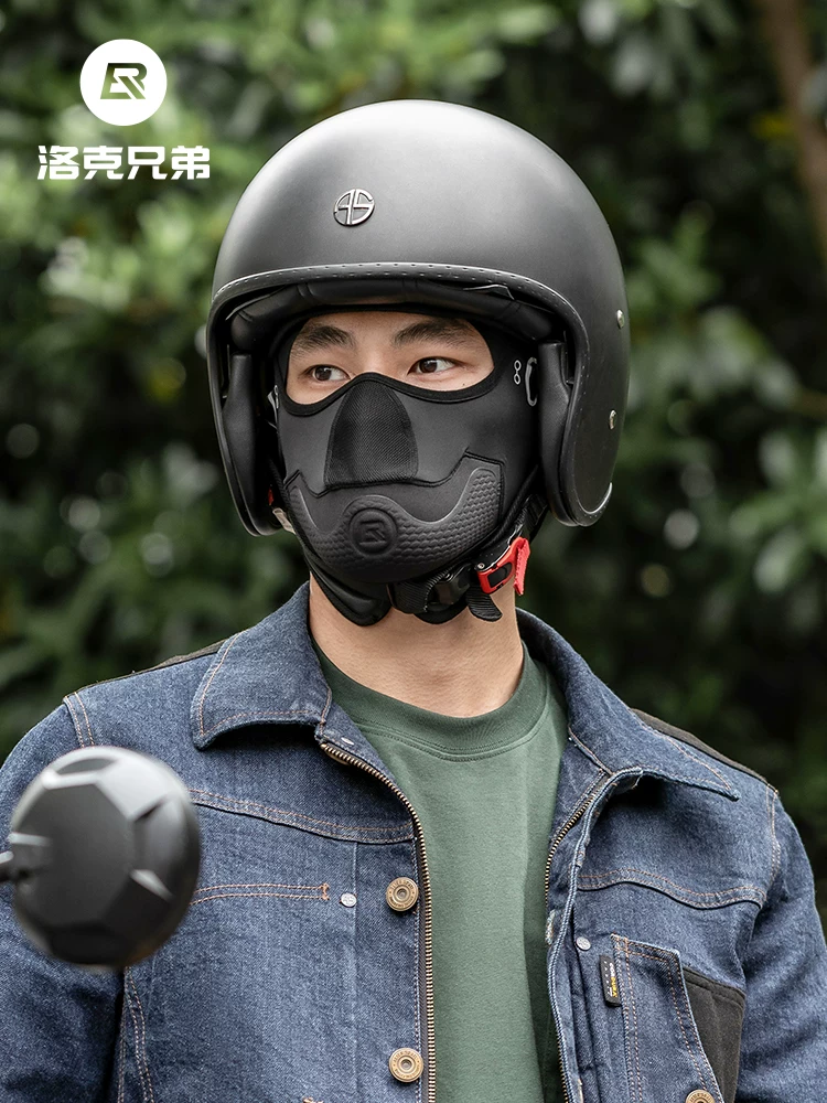 Mặt nạ đi xe đạp Rock Brothers, mũ trùm đầu xe máy, miếng đệm bảo vệ chống ngã, vải lụa đá, chống nắng, thoáng khí, thiết bị dành cho nam, bảo vệ mặt, khăn mặt