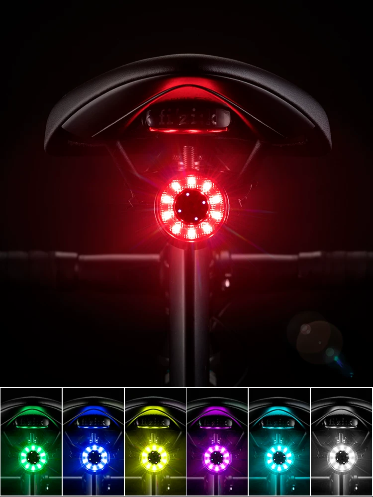 Đèn hậu xe đạp Rock Brothers cảm biến thông minh đèn phanh thiết bị đi xe đạp xe đạp leo núi xe đạp đường bộ đi đêm đèn hậu