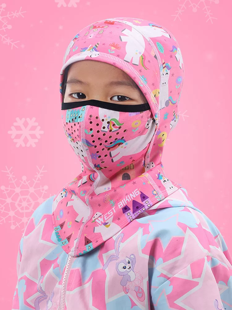 Khẩu trang chống gió cho trẻ em khi đạp xe điện vào mùa đông, chống lạnh và ấm áp, vật dụng cần thiết cho mùa đông cho cả nam và nữ, khẩu trang và mũ bảo vệ toàn bộ khuôn mặt.