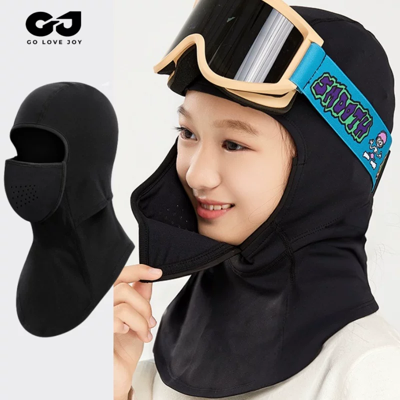 Mặt nạ trượt tuyết cho trẻ em, mũ trùm đầu bảo vệ mặt bằng nam châm, chống gió, chống lạnh, ấm áp, thoáng khí, thể thao, nhanh khô, khăn quàng cổ, mặt nạ