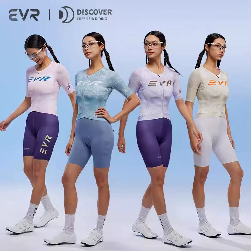 EVR 2025 áo đi xe đạp mới ngắn tay dành cho nữ mùa xuân hè xe đạp đường trường thiết bị đi xe đạp thấm hút ẩm và chống nắng