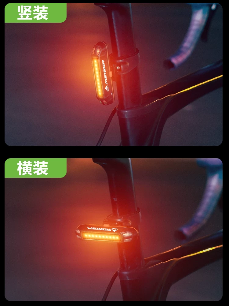Đèn hậu xe đạp để đi đêm, độ sáng cao, có thể sạc lại bằng USB, đèn cảnh báo xe đạp leo núi và đường bộ, đèn trước LED