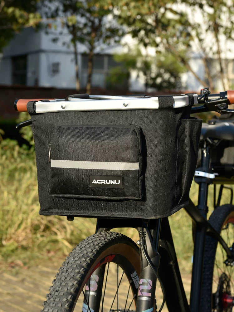 Giỏ xe đạp tháo lắp nhanh Arielun, giỏ đựng thú cưng cho xe đạp leo núi, giỏ trước chống thấm nước, giỏ treo có thể gập lại, khung xe đạp