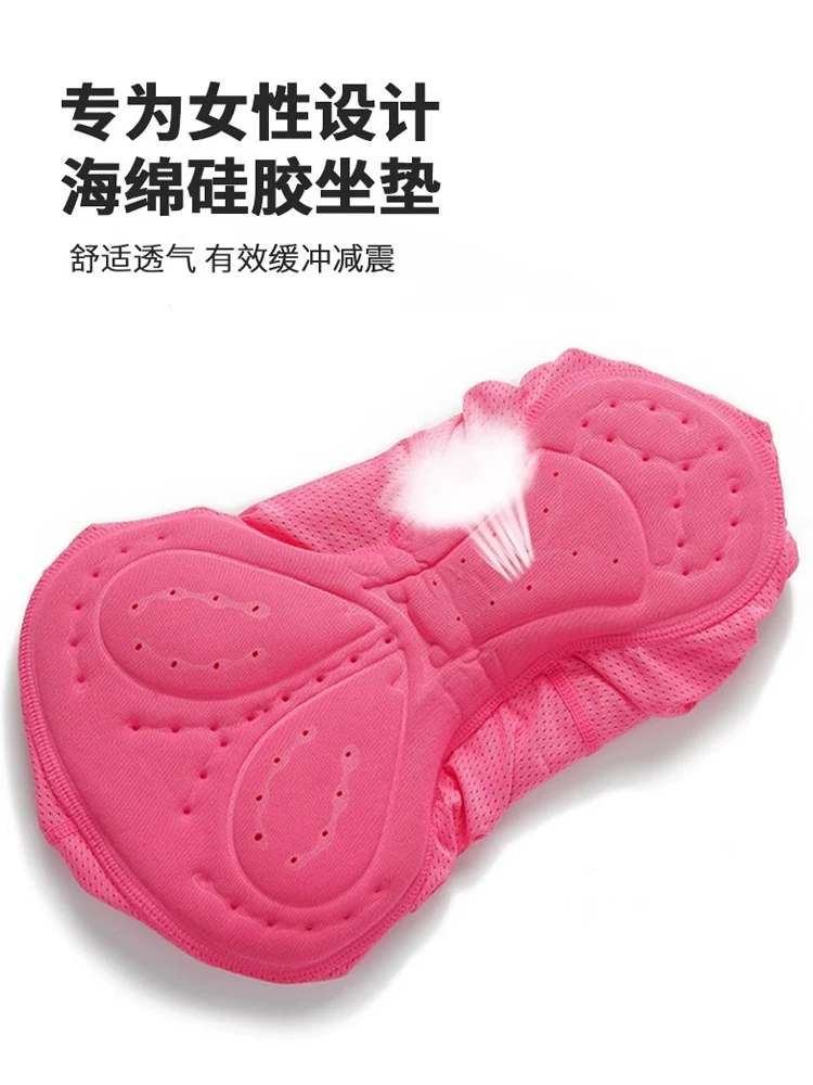 Quần short đạp xe leo núi nữ WOSAWE có đệm silicon, quần short đạp xe đường trường, quần short thể thao, quần short đạp xe spinning